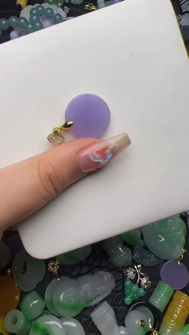 翡翠未镶嵌颈饰天然缅甸翡翠吊坠