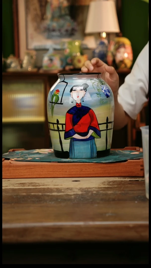 瓷片景德镇纯手工釉下彩精品茶具