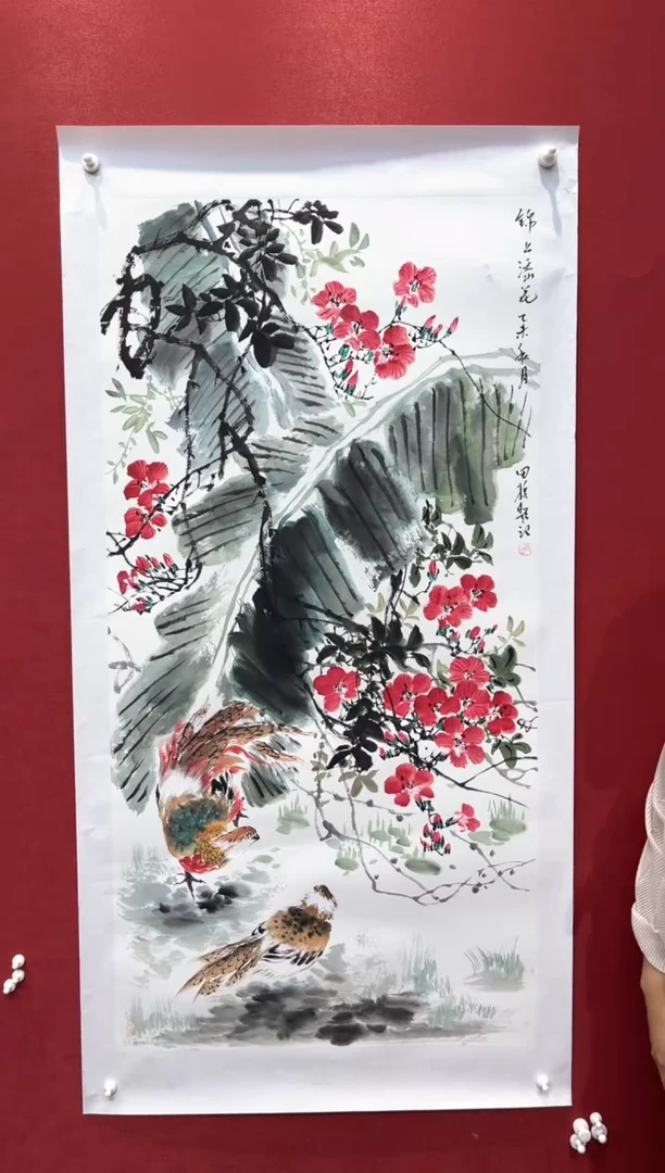 国画田哲老师现场创作 73