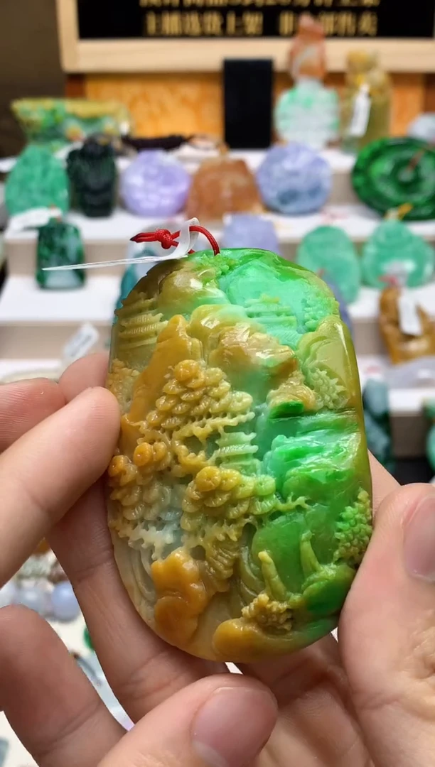 颈饰未镶嵌翡翠天然A货翡翠