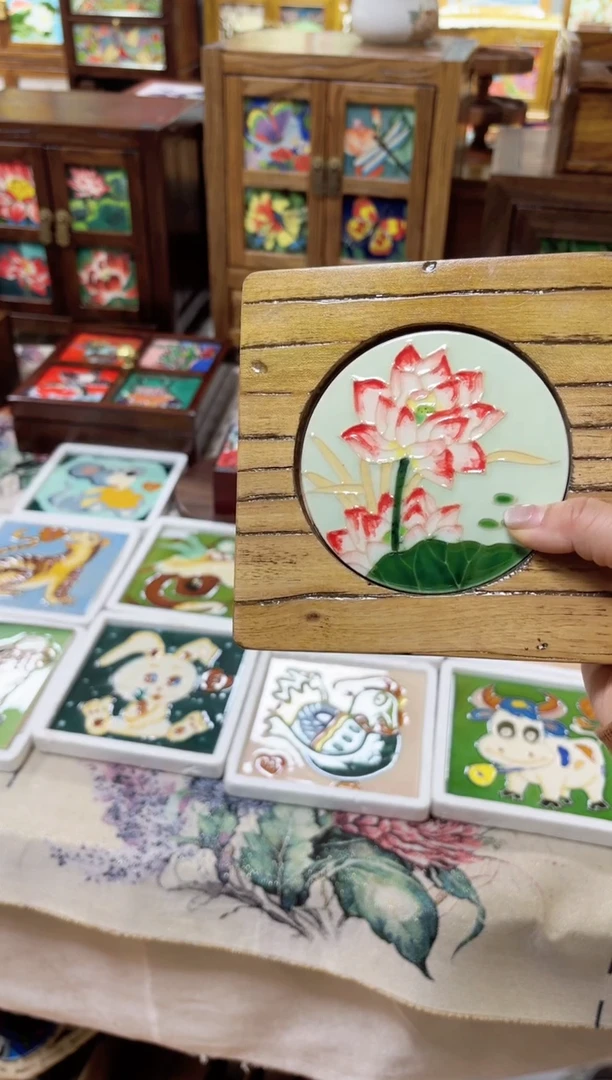 【闪购商品】瓷片15.15老榆木实木壶承隔热垫