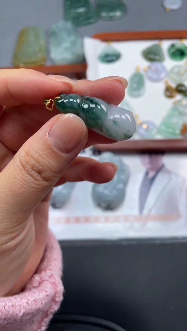 【闪购商品】定制翡翠18K金镶嵌02-19HDJT0118775