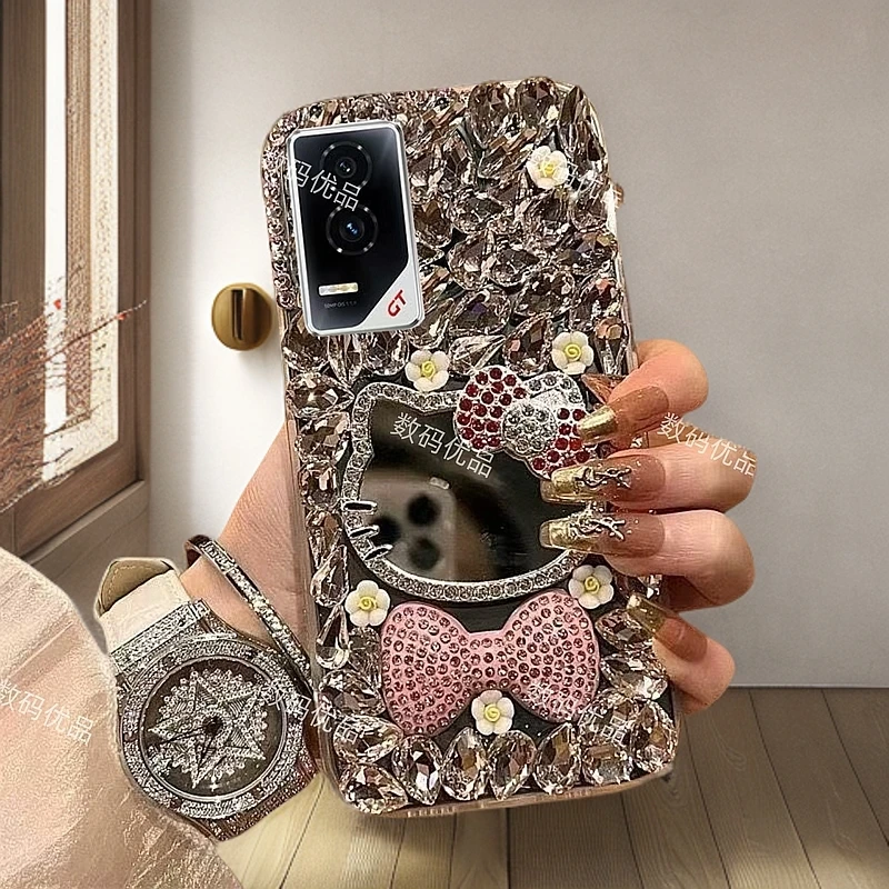 适用荣耀GT网红爆款手机壳凯蒂猫镜子AMG-AN00保护套防摔女gt全包