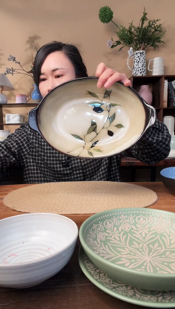 11.5英寸竹叶鱼盘微瑕