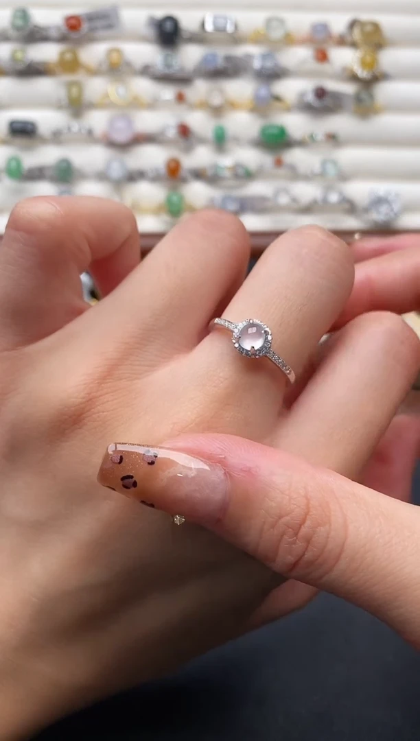 银S925镶嵌戒指翡翠33333333+1