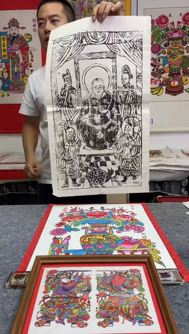 萌*熊老真武大帝画心手工制作精品