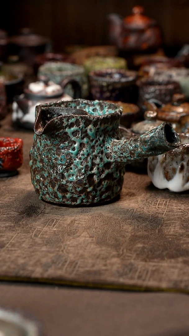 烟***生景德镇柴烧志野杯