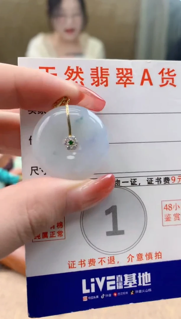 颈饰未镶嵌翡翠天然A货翡翠挂件