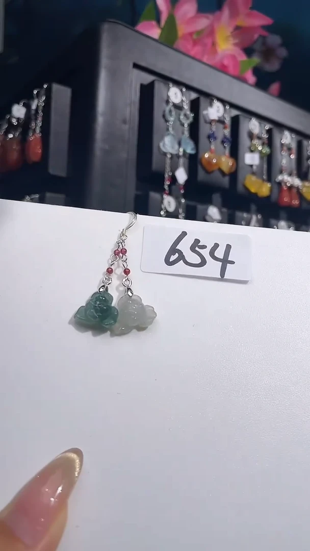 银S925镶嵌耳饰紫晶喜欢拍