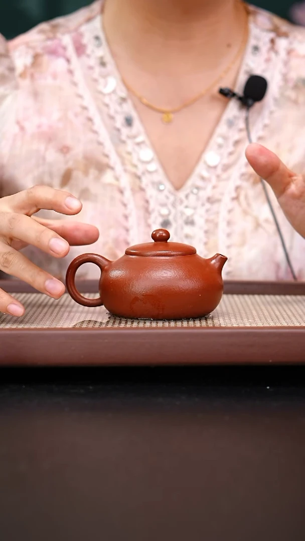 茶壶紫砂全手工小煤窑朱泥粗砂圆钰170