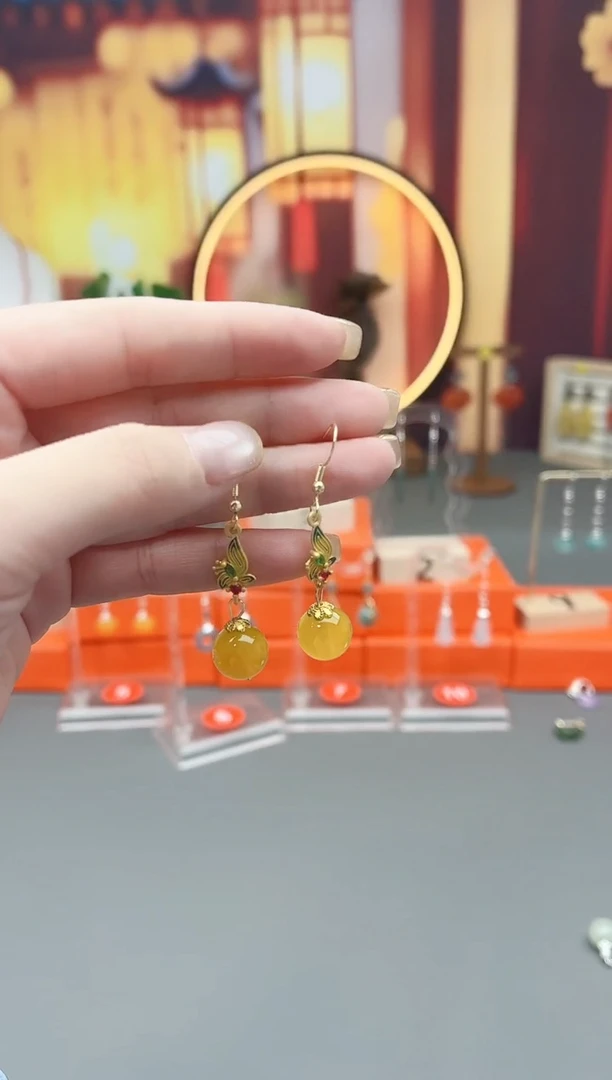 未镶嵌耳钉玛瑙/玉髓318