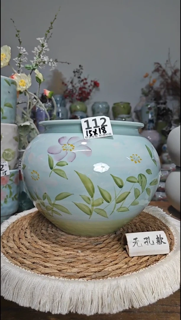景德镇瓷韵陶瓷花盆 112  手工制品 完美主义者慎拍