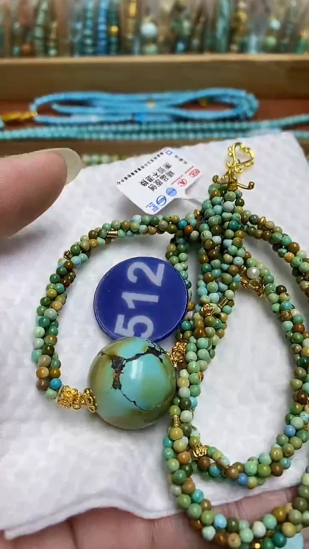 【闪购商品】绿松石项链银S925镶嵌512