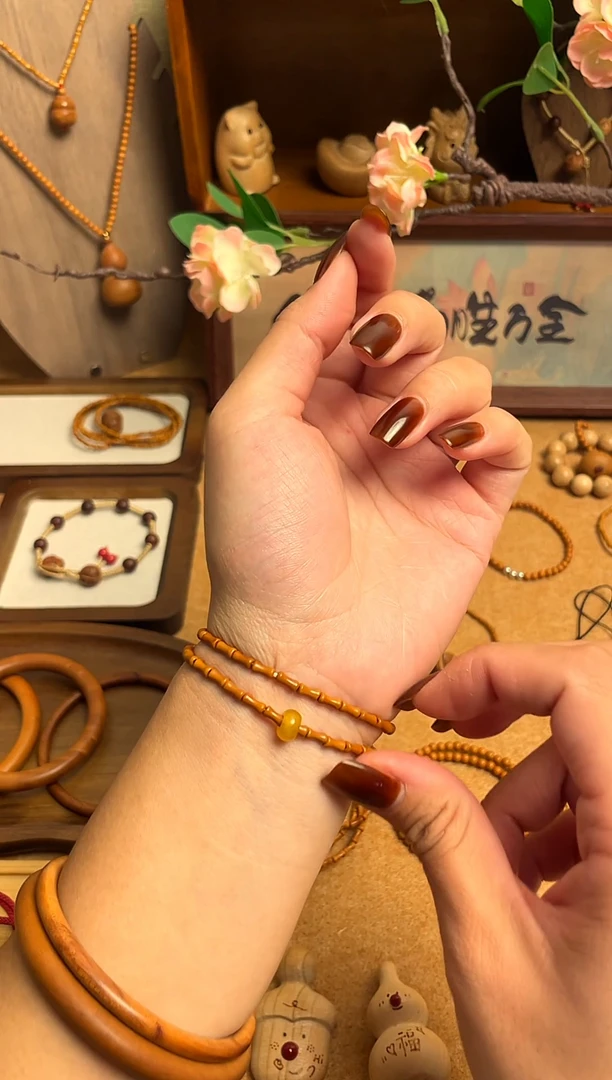 桃核竹节双圈跑环   一物一拍