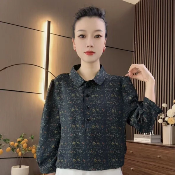 808〖倚栏听水〗2025新款时尚遮肉显瘦衬衫上衣洋气百搭