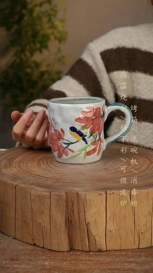 碗瓷景德镇手工手绘高温瓷釉下彩