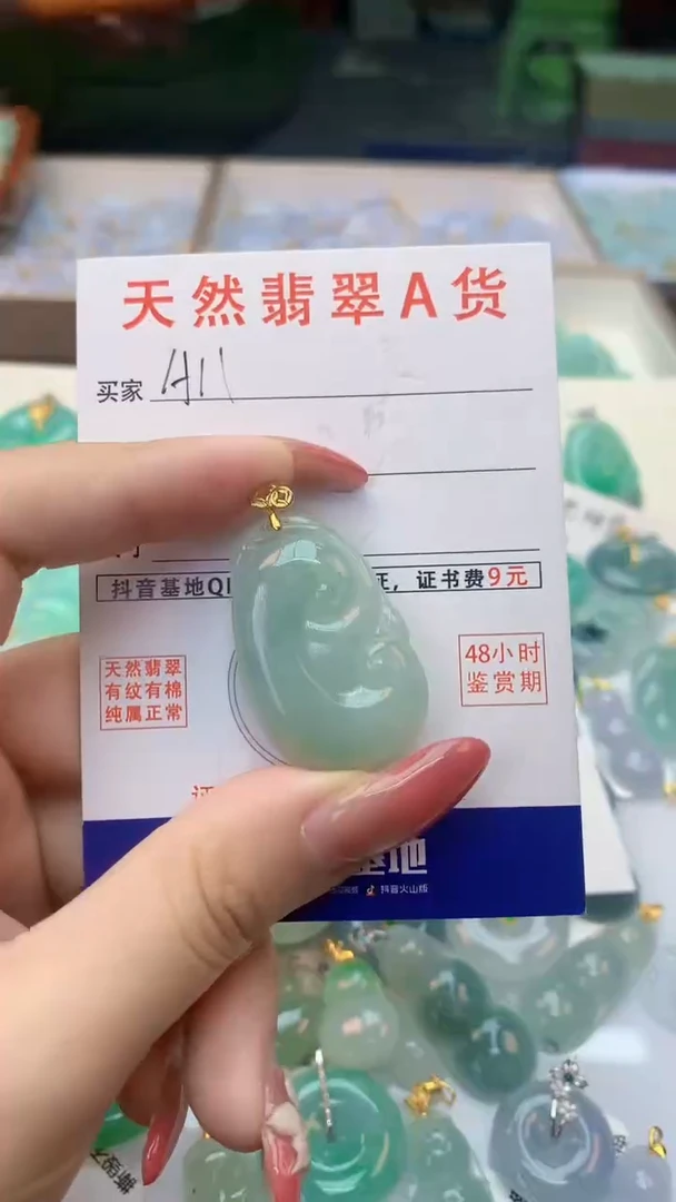 颈饰未镶嵌翡翠天然A货翡翠挂件