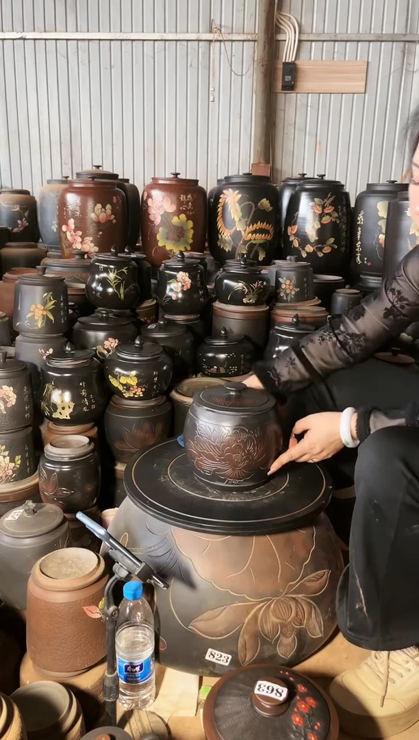 【闪购商品】壶完品 茶叶罐 腰鼓  牡丹花