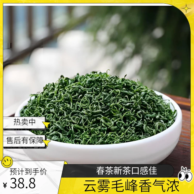 新茶头春头采高山云雾浓香型绿茶贵州高山毛峰口粮茶