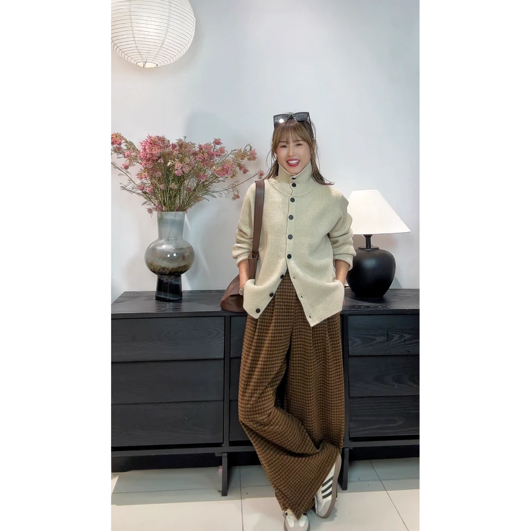 《顺丰包邮》单排扣针织开衫