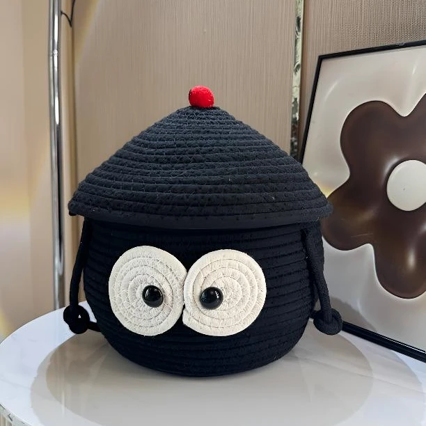 可爱煤球收纳宿舍卧室杂物收纳收纳筐可爱置物钥匙卡通日系玩具