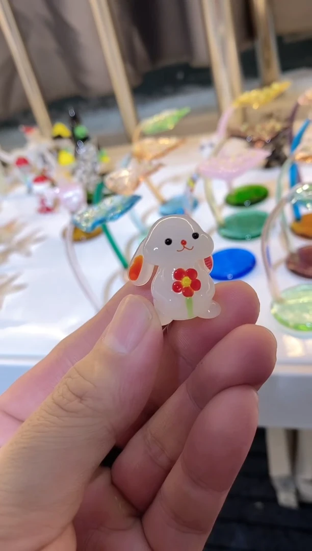 手工艺品琉璃兔子