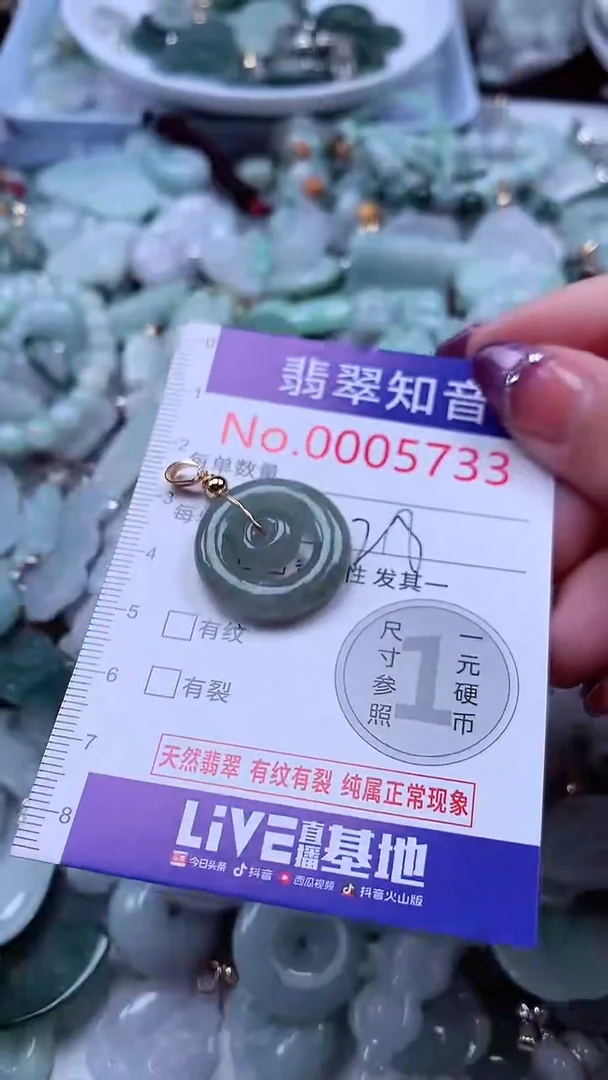 翡翠未镶嵌吊坠(不含链)5733