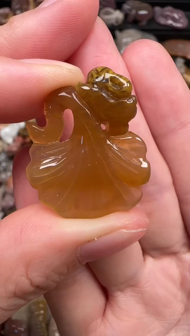 颈饰未镶嵌硅化珊瑚（珊瑚玉）586