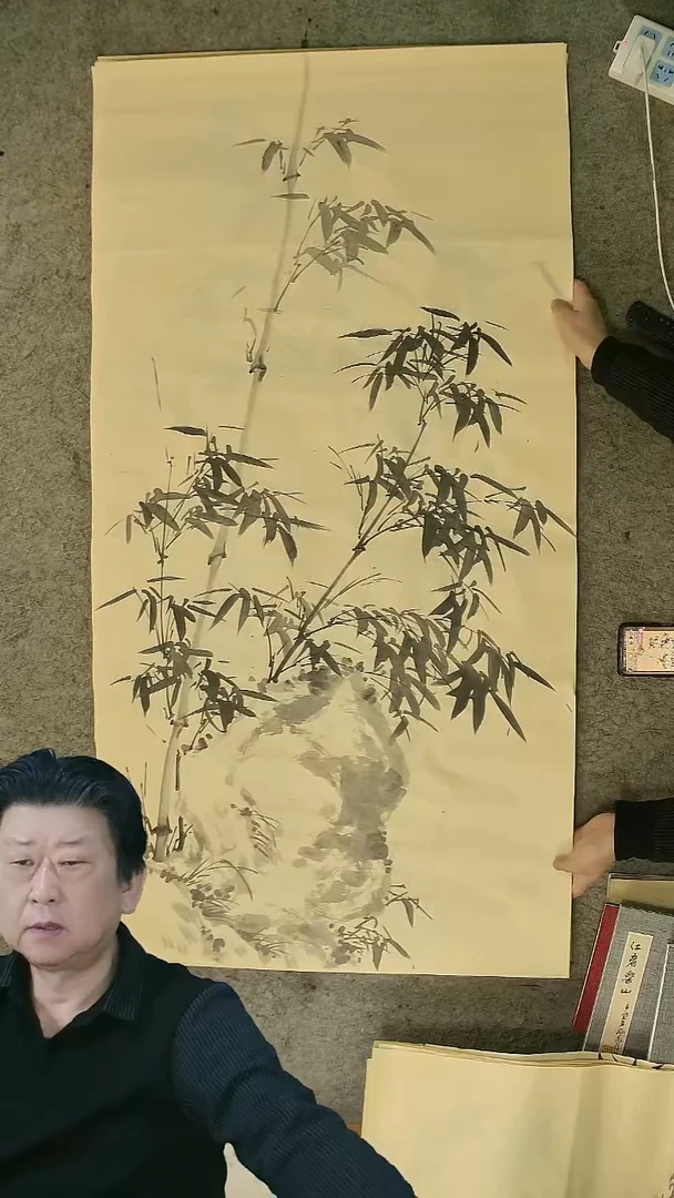国画四尺整张  墨竹  69*138cm