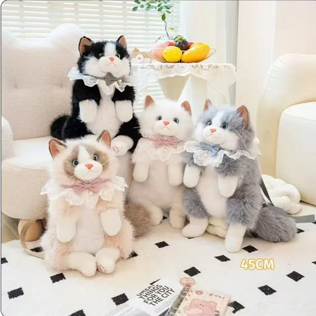 （双肩包包）布偶猫咪娃娃背包女生生日礼物睡觉抱公仔娃娃儿童背包