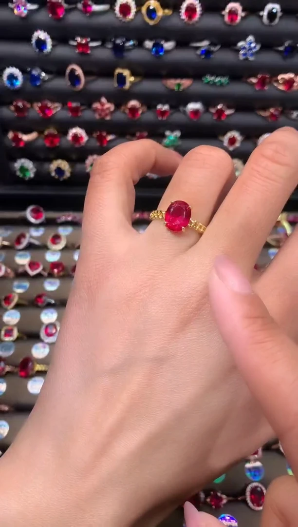 【闪购商品】红宝石耳坠银S925镶嵌81