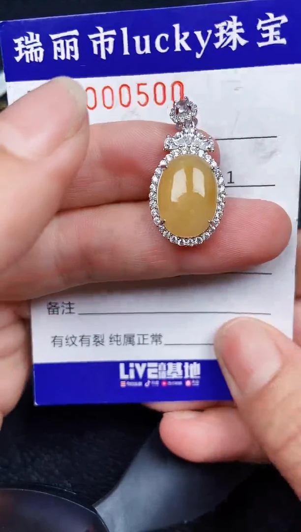 翡翠银S925镶嵌颈饰0500