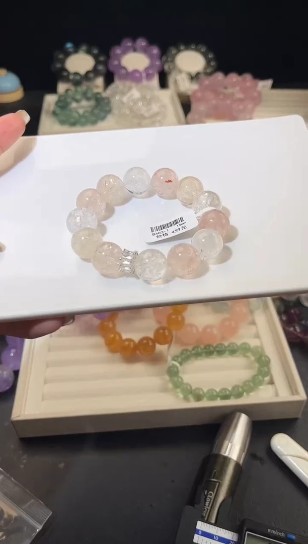 合金手链水晶多样性发一Q92迷雾玫瑰15mm