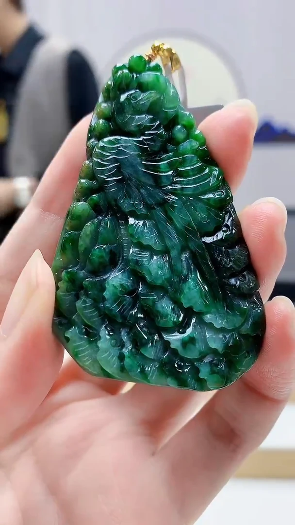 未镶嵌定制翡翠5159zm-毛货挂件59凤凰