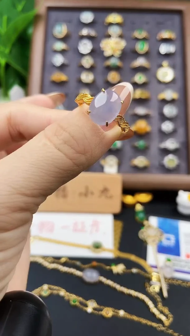 银S925镶嵌戒指翡翠12