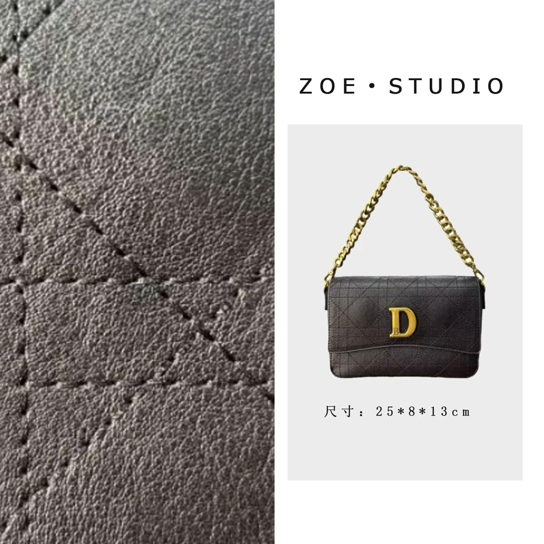 【佐伊甄选】SD-5828-复古黑轻奢女士时尚小众真皮单肩挎包