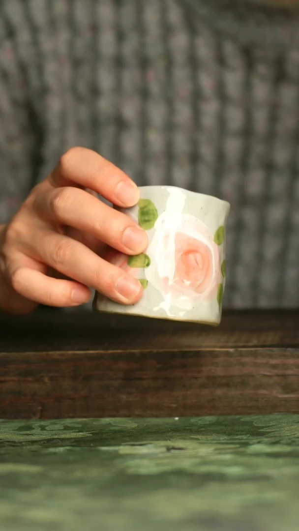 陶瓷青诗集手工手绘瓷器