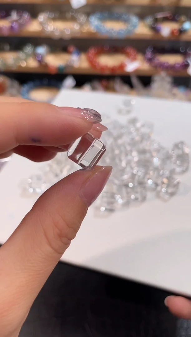 水晶手链未镶嵌多样性发一 白水方糖单珠 11