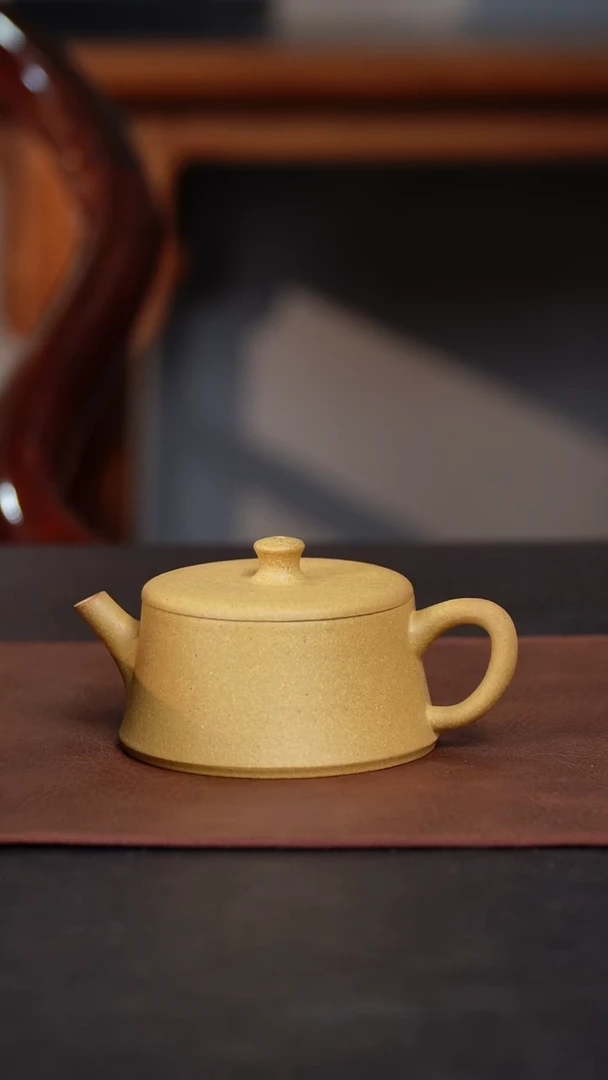 茶壶紫砂云柱壶 黄金段 精工半手工 125cc
