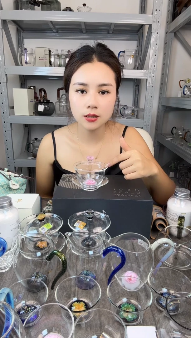 水晶玻璃无盖款好*子禾器 棠韵盖碗 普通盒