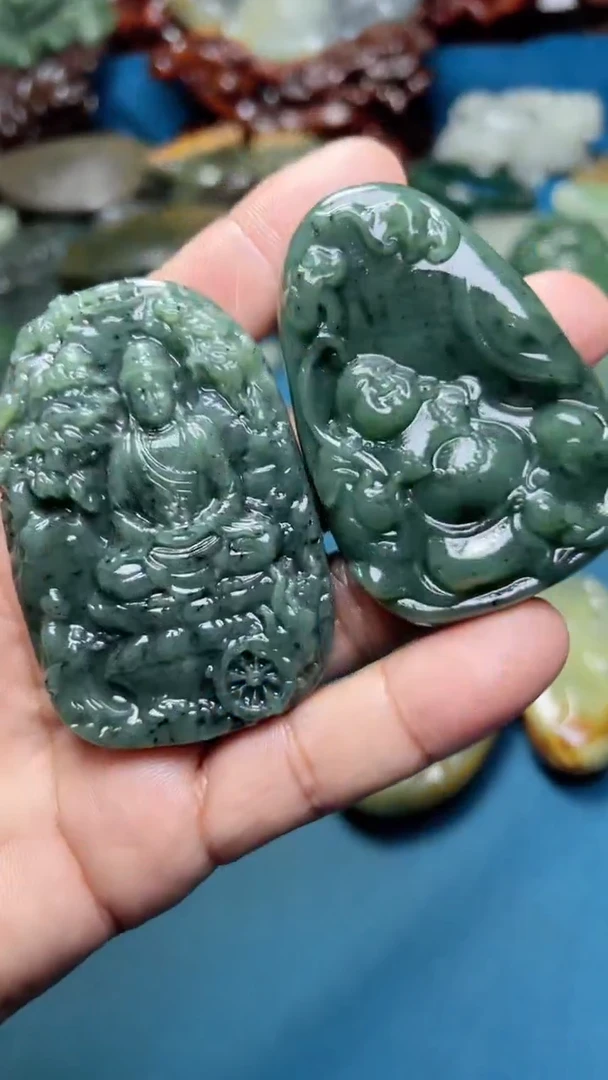 和田玉未镶嵌挂件2