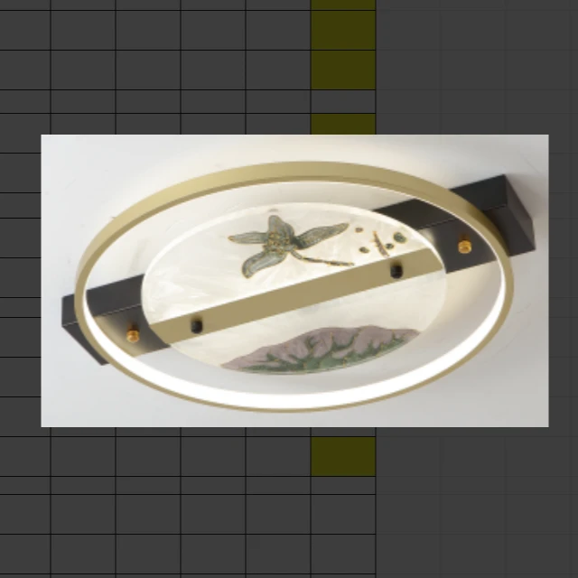 19831-550方吸顶灯库存尾货中式灯（铁仓2）