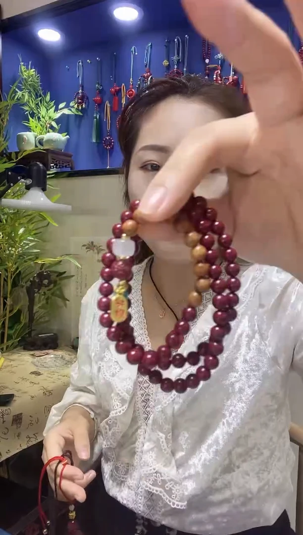 含辰砂工艺品高含量朱砂手串