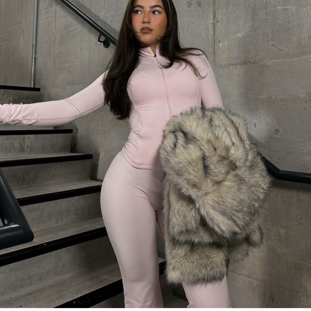 TT WOLVES 软糯长袖夹克 健身瑜伽服运动速干女显瘦拉链外套 E29