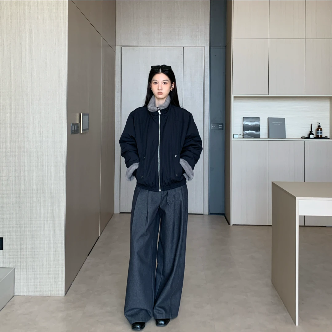 CHACHASTU立领保暖单排扣冬季百搭秋冬休闲双面穿外套55511