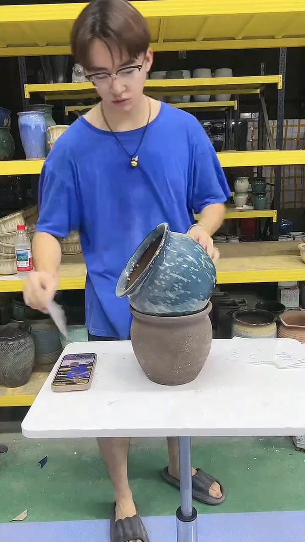 紫砂花盆宜兴紫砂粗陶花盆140