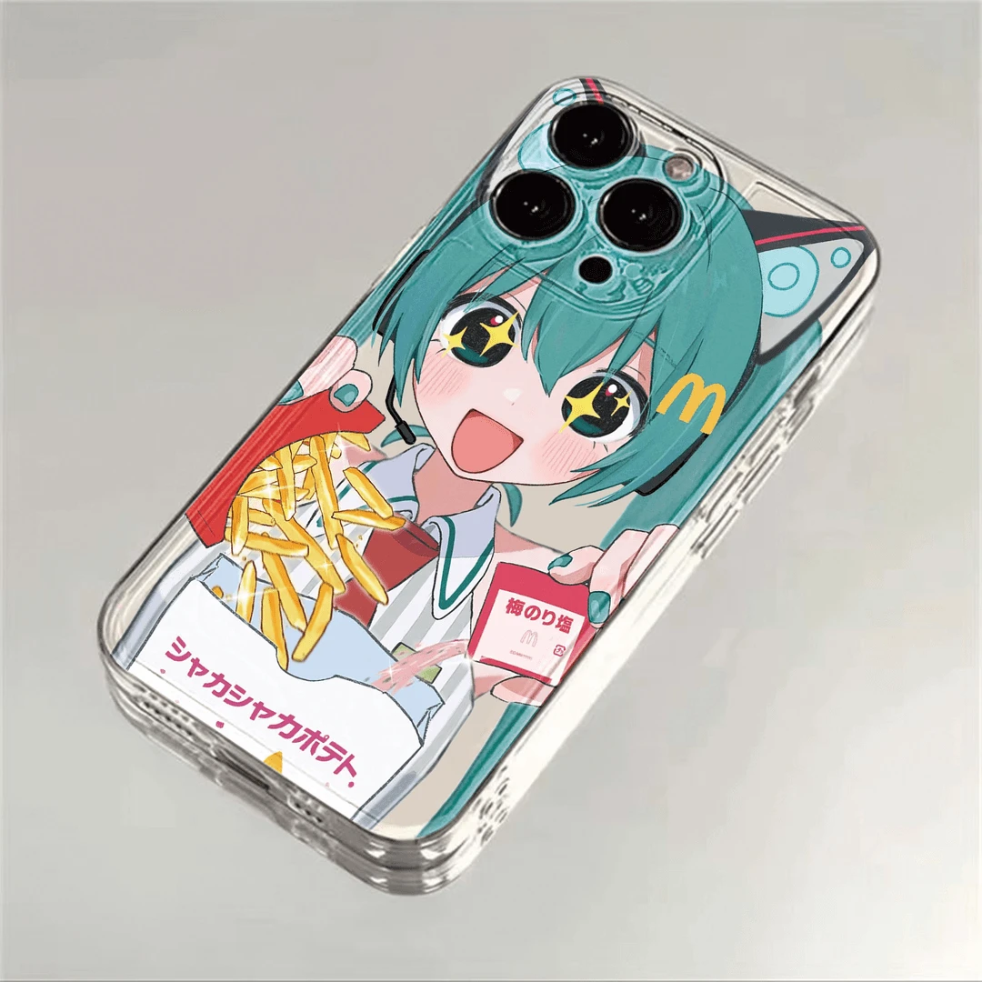 薯条初音未来适用iphone16苹果15手机壳小米OPPO华为VIVO荣耀一加