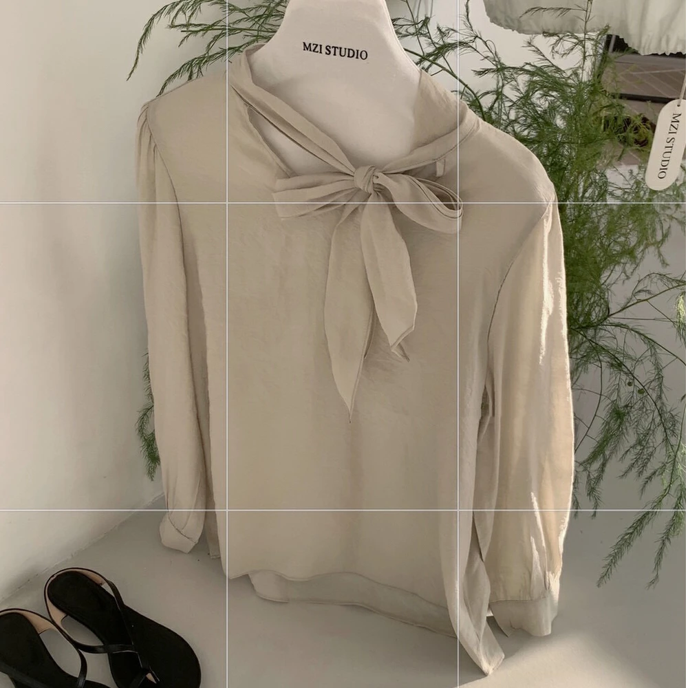 "孤品”韩系温柔绑带精致蝴蝶结小衫~很纯欲