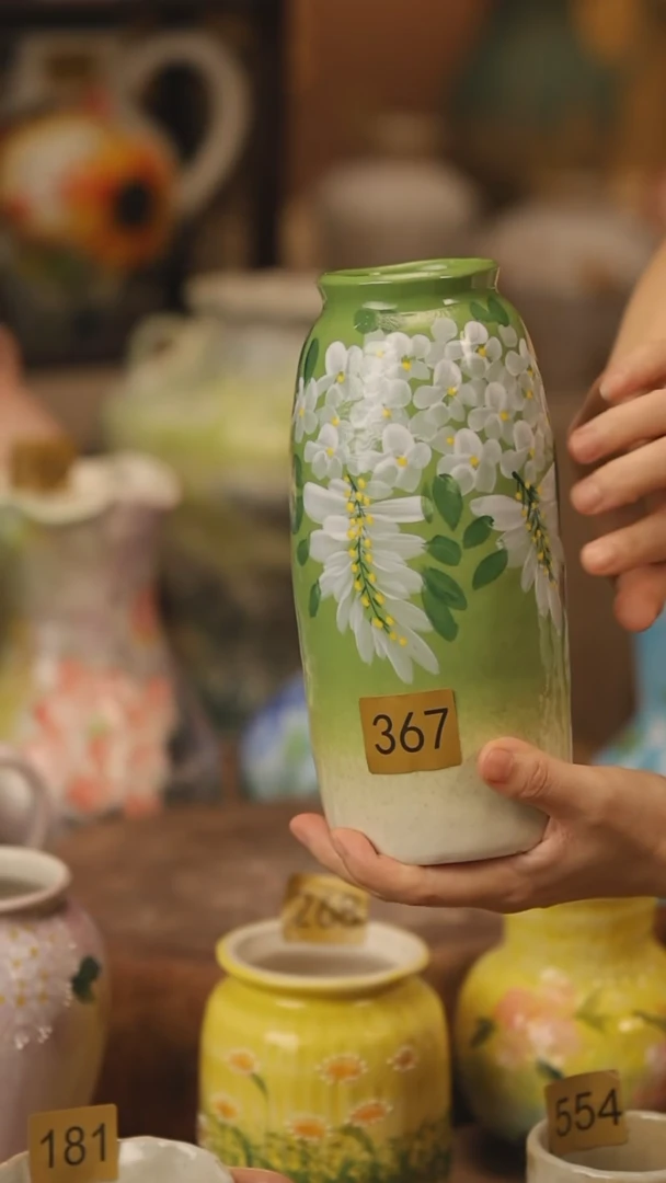 陶瓷367景德镇设计师手作花器摆件侘寂风