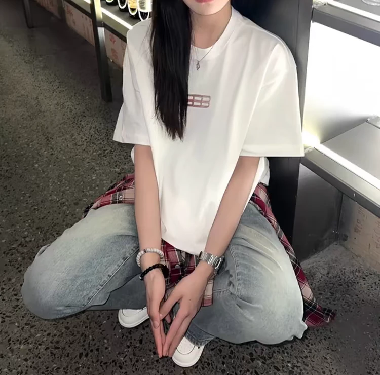 T8344百棉宽松短袖